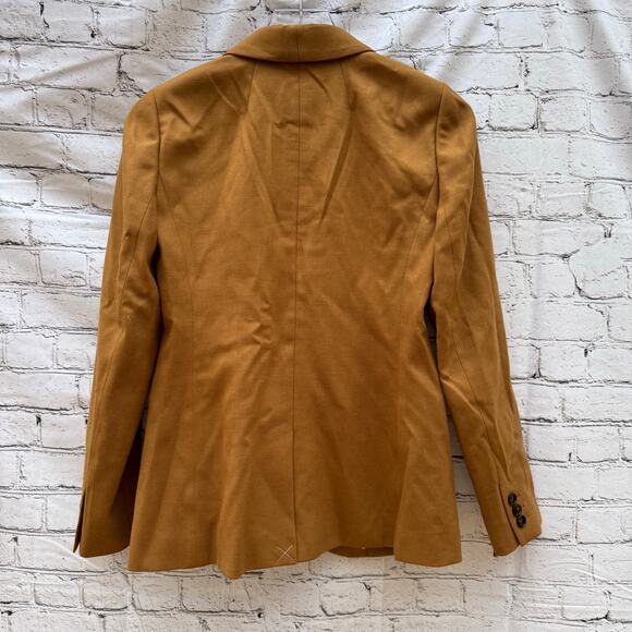 J. Crew Blazer Parke Tan 98% Wool Flannel Size O Classic Work Academia Office - Picture 2 of 8